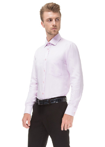 Светло-розовая классическая рубашка VD One с длинным рукавом