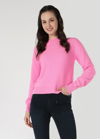 Розовый зимний свитер джемпер Colin's