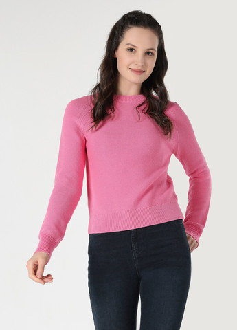 Рожевий зимовий светр джемпер Colin's