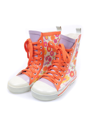 Детские цветные резиновые сапоги Avon на шнуровке для девочки