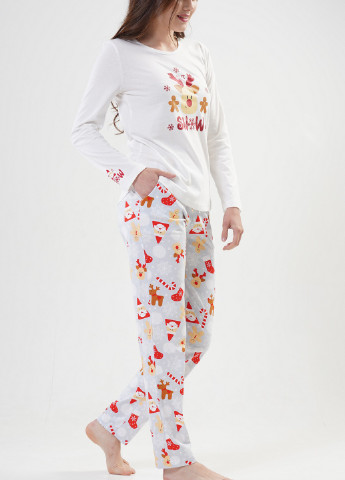 Белая зимняя комплект (лонгслив, штаны) лонгслив + брюки Vienetta