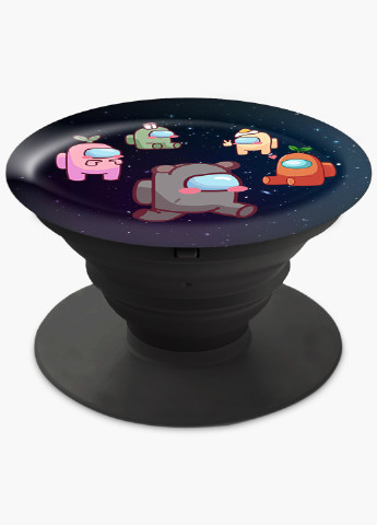 Попсокет (Popsockets) тримач для смартфону Амонг Ас (Among Us) (8754-2407) Чорний MobiPrint (216836495)