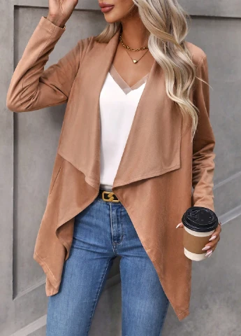 Бежевый демисезонный кардиган SHEIN
