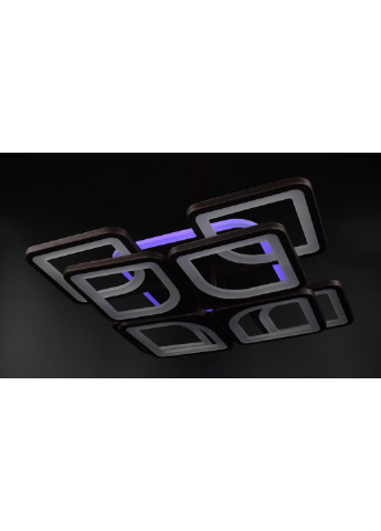 Люстра потолочная LED с пультом A2281/4+4S-RGB-cf Коричневый 11х43х43 см. Sunnysky (253627038)