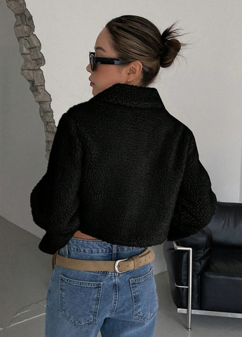 Черный женский жакет SHEIN однотонный - демисезонный