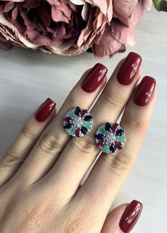 Серьги Silver Flame (164343106)