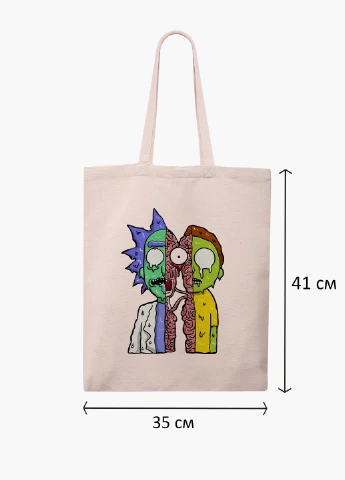 Еко сумка шоппер біла Рік Санчез Рік і Морті (Rick Sanchez Rick and Morty) (9227-2940-WT-1) 41*35 см MobiPrint (228156150)