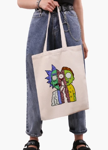Еко сумка шоппер біла Рік Санчез Рік і Морті (Rick Sanchez Rick and Morty) (9227-2940-WT-1) 41*35 см MobiPrint (228156150)