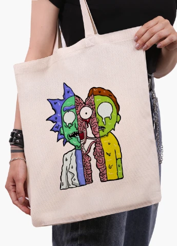 Еко сумка шоппер біла Рік Санчез Рік і Морті (Rick Sanchez Rick and Morty) (9227-2940-WT-1) 41*35 см MobiPrint (228156150)