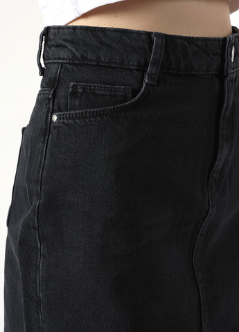Черная джинсовая однотонная юбка Colin's