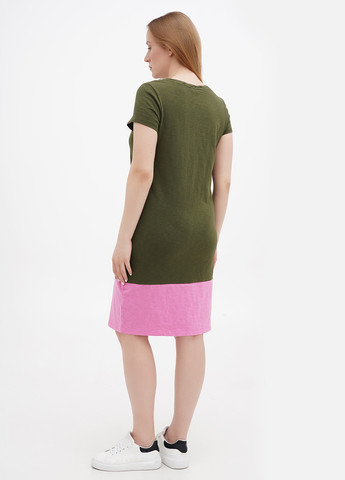 Оливковое (хаки) кэжуал платье платье-футболка Boden однотонное