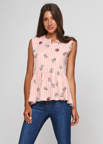 Персиковая летняя блуза ANVI