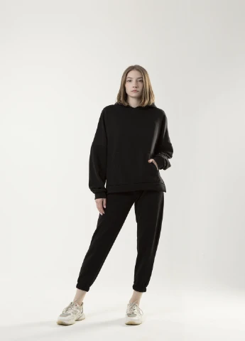 Худі жіноче "Slit" Oversize чорний Intruder (229691490)