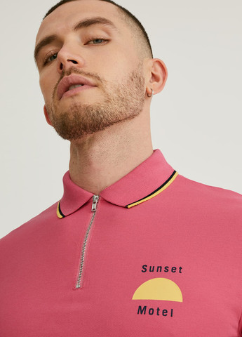 Розовая футболка-футболка для мужчин C&A с рисунком