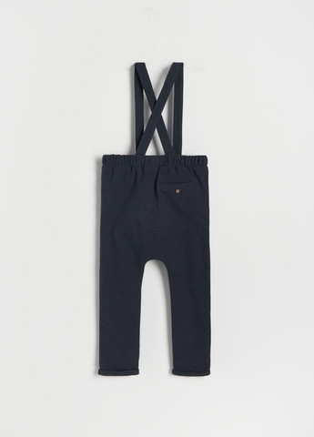 Темно-синие кэжуал демисезонные брюки зауженные Reserved