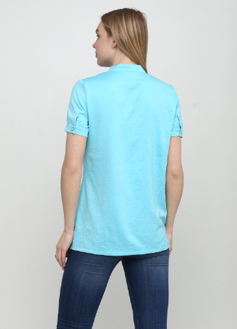 Светло-голубая летняя блуза No Brand