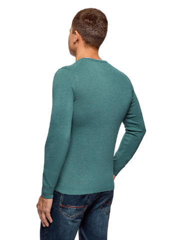 Зеленый демисезонный полувер пуловер Oodji