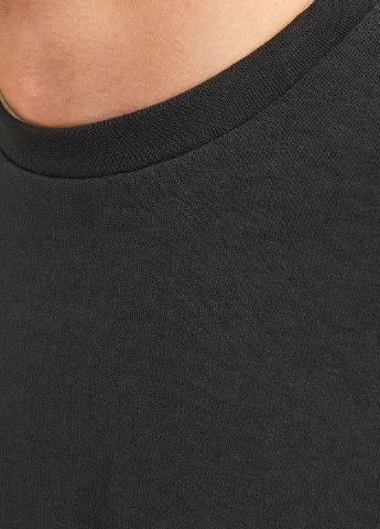 Чорний світшот Jack & Jones однотонний без декору (354686428)