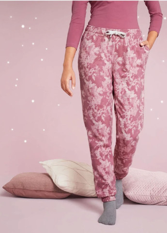 Темно-розовые домашние демисезонные джоггеры брюки Esmara