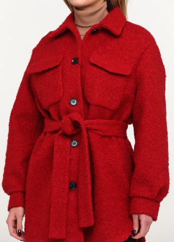 Красное демисезонное Пальто однобортное DANNA