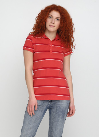 Женская оранжево-красная футболка поло Ahis