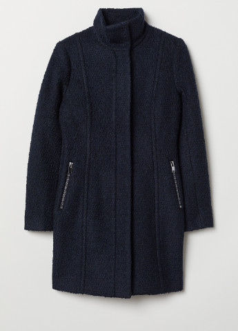 Темно-синє демісезонне Пальто вовняне H&M