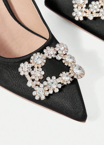 SHEIN Туфли лодочки черный з текстиль, китай — демисезон (332111155)