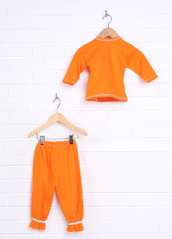 Оранжевый демисезонный комплект (кофта, брюки) Ladida Beby