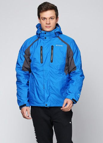 Синяя зимняя куртка лыжная Columbia