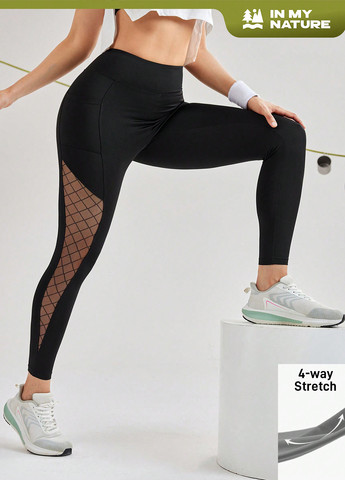 Черные демисезонные леггинсы SHEIN