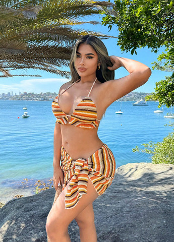 Комбинированный летний комплект (топ, юбка) SHEIN