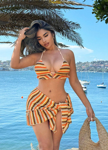 Комбинированный летний комплект (топ, юбка) SHEIN