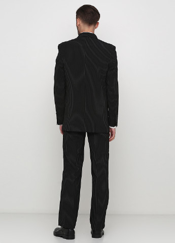 Черный демисезонный костюм (пиджак, брюки) брючный, с длинным рукавом Galant