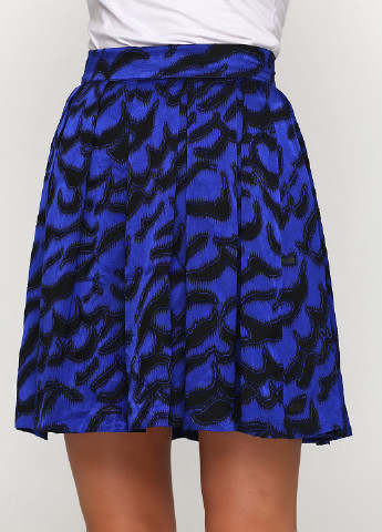 Синяя кэжуал с абстрактным узором юбка Aron