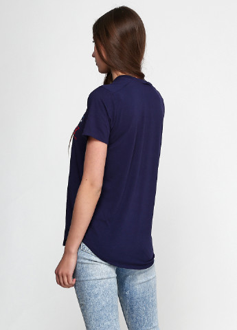 Темно-синяя летняя футболка Alya