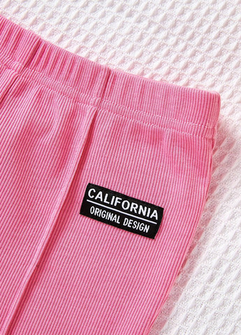 Розово-лиловые кэжуал демисезонные клеш брюки SHEIN