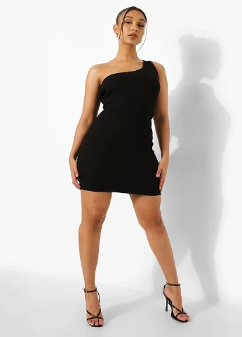 Чорна кежуал плаття, сукня Boohoo однотонна