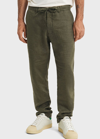 Хаки кэжуал летние зауженные брюки Gant