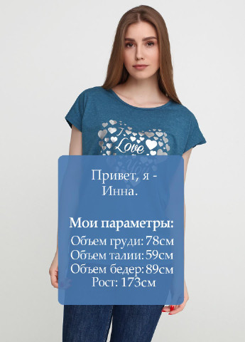 Синяя летняя футболка Moda Trend