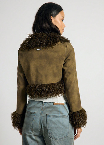 Комбинированное Кэжуал полупальто SHEIN однотонное