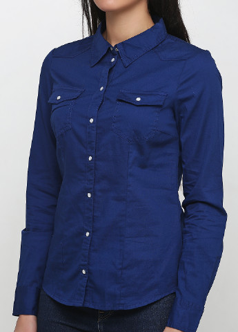 Темно-синяя демисезонная рубашка Jacqueline de Yong