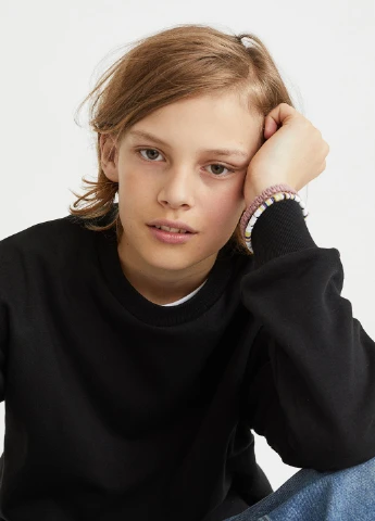 H&M світшот фліс,чорний, divided чорний