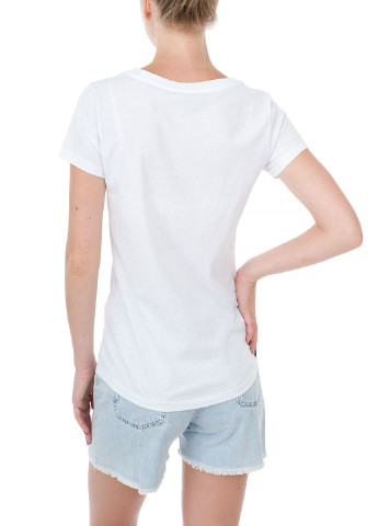 Белая летняя футболка Please