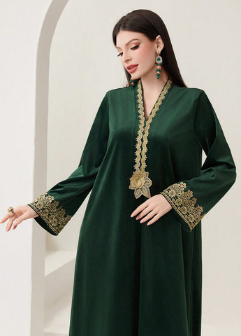 Зелена кежуал сукня SHEIN однотонна