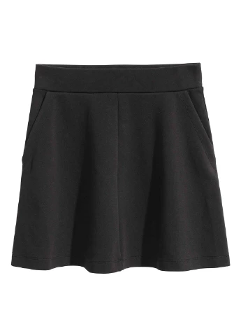 Черная кэжуал юбка H&M