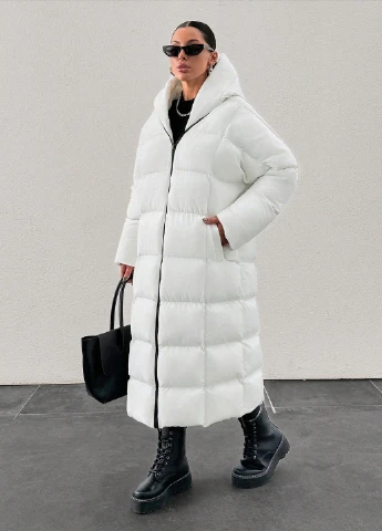 Кремовая зимняя куртка SHEIN