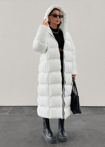 Кремовая зимняя куртка SHEIN