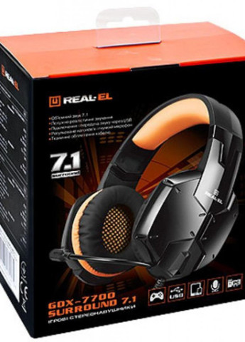 Наушники Real-El gdx-7700 surround 7.1 black-orange (253545930)