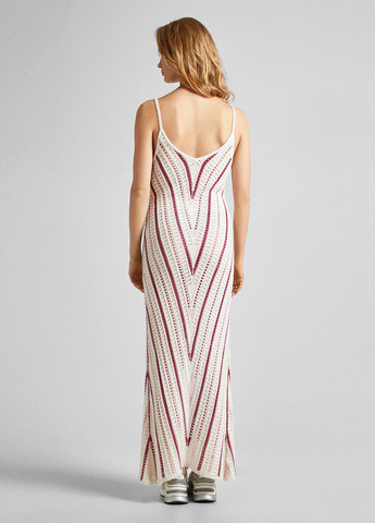 Молочна кежуал сукня Pepe Jeans в смужку