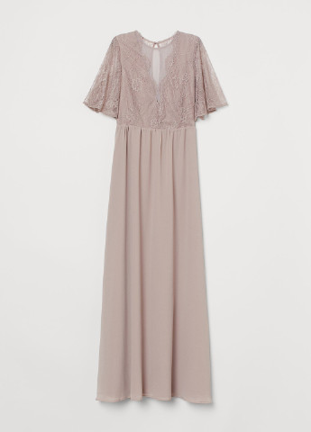 Кавова вечірня плаття, сукня кльош H&M однотонна